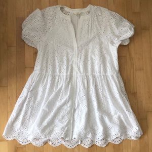 Eyelet dress short sleeved. No tags never worn. Smoke free home.